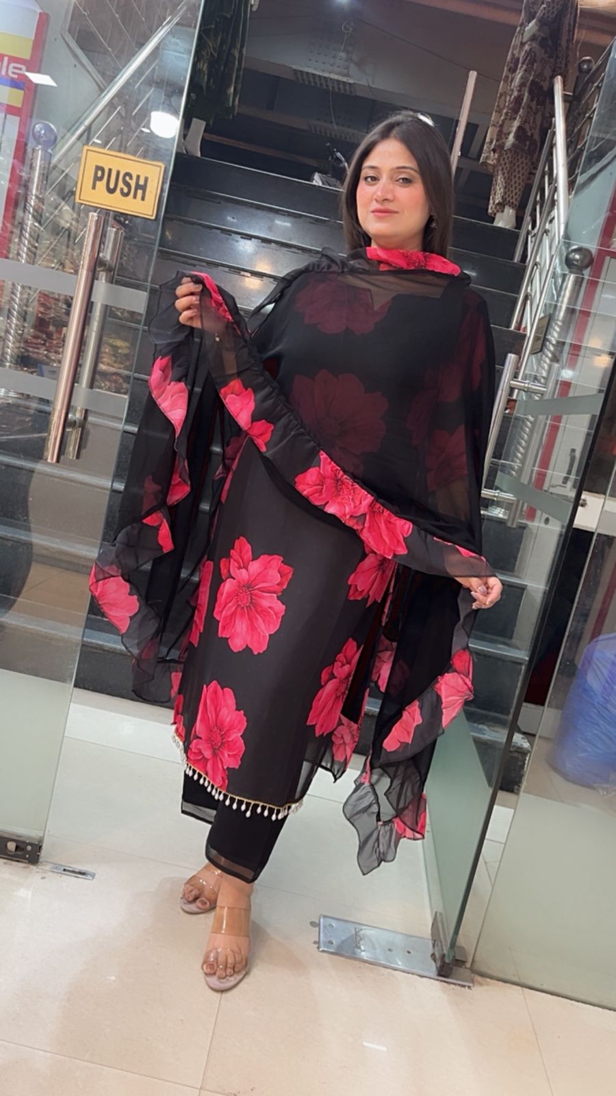 Pure Chiffon Kurta Set