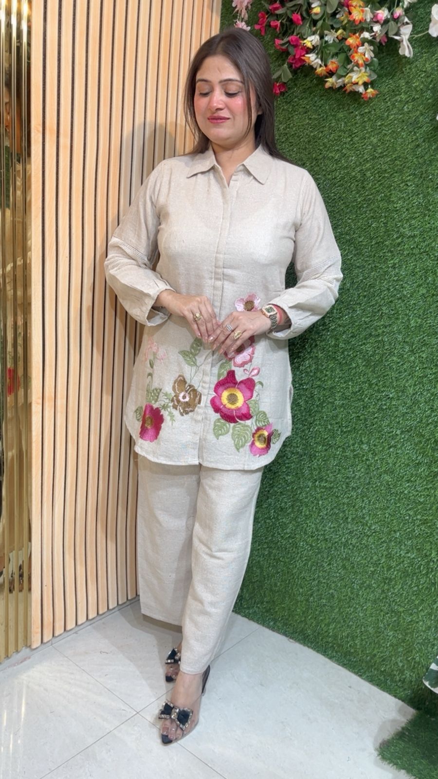 Elegant Cotton Jute Co-Ord Set