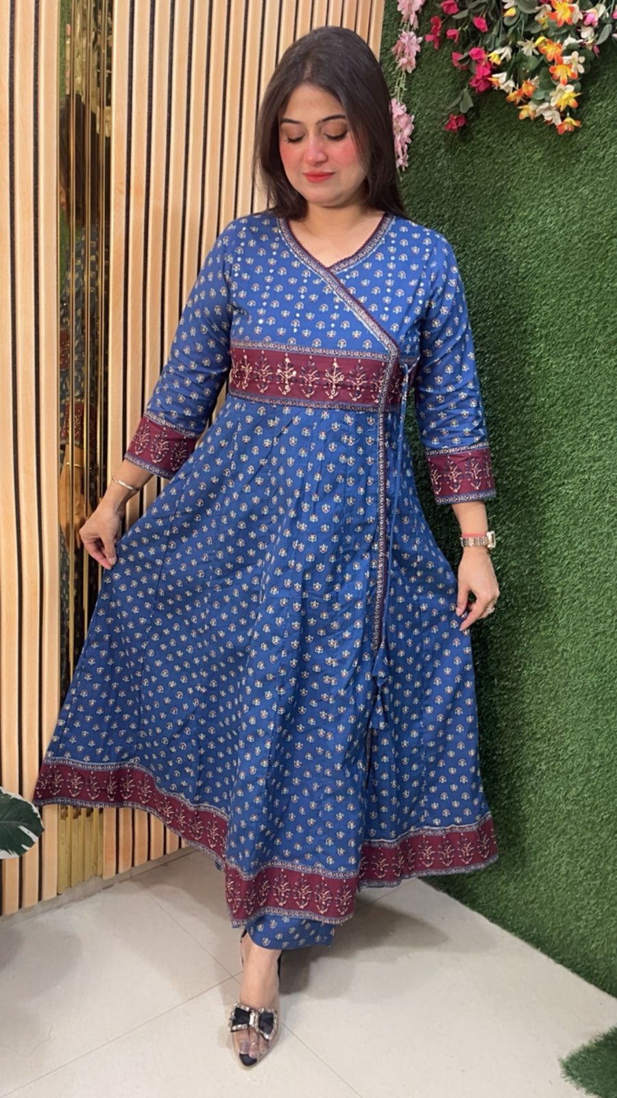 Elegant Pure Cotton Anarkali Suit