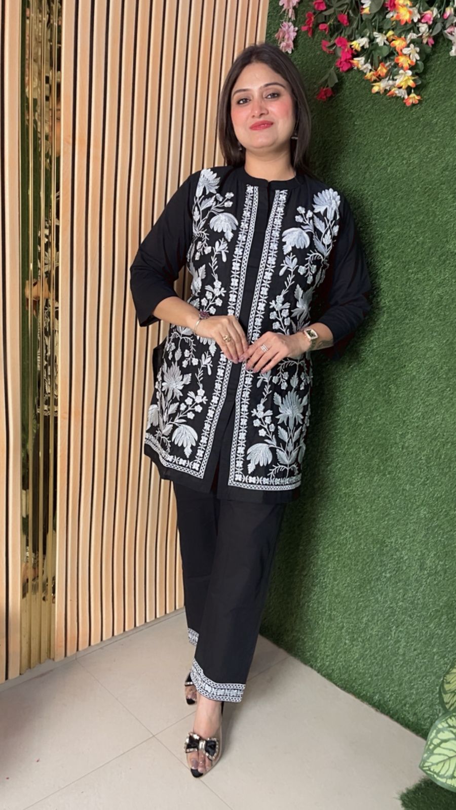 Premium Pure Cotton Embroidered Co-Ord Set