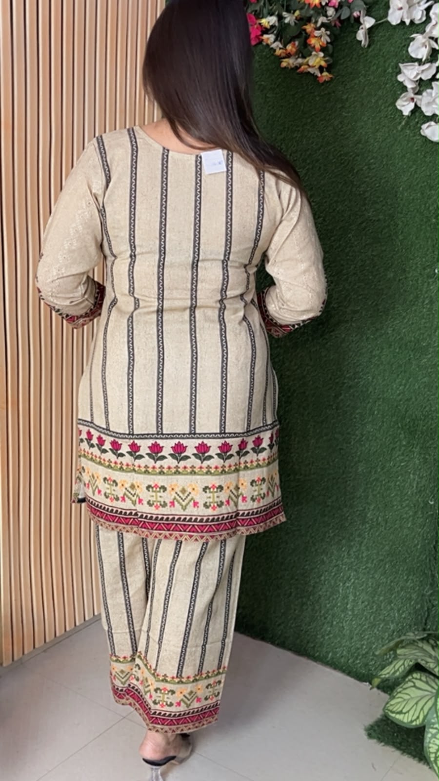 Premium Pure Cotton Self-Embroidered Co-Ord Set