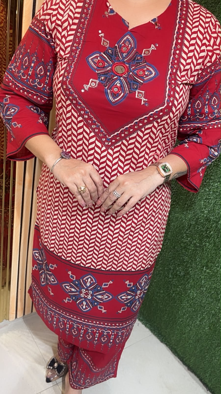 Elegant Pure Cotton 3-Piece Kurta Set