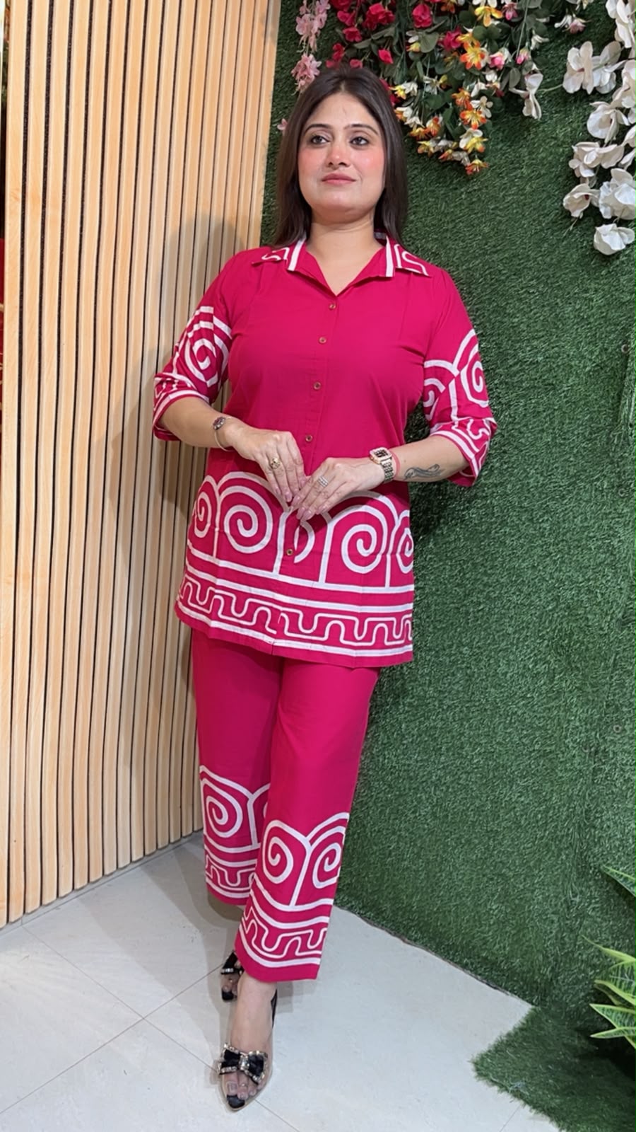 Hot Pink Pure Cotton Co-Ord Set