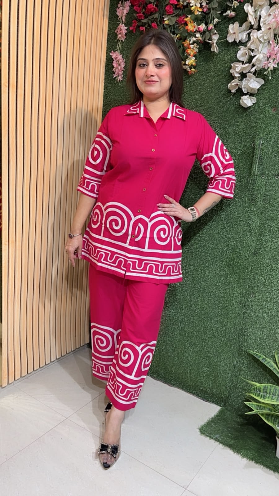 Hot Pink Pure Cotton Co-Ord Set