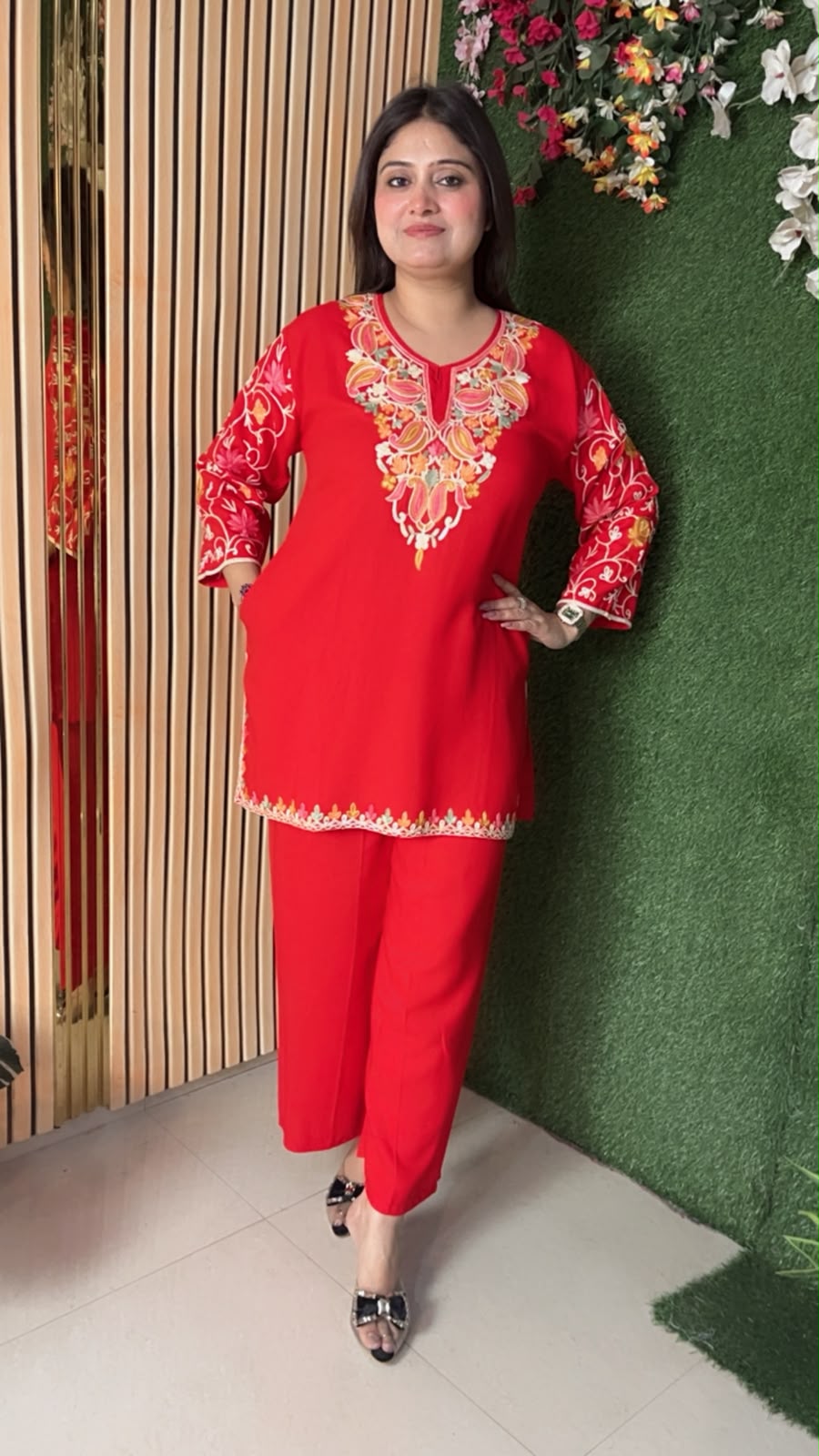 Premium Rayon Modal Kashmiri Embroidered Co-Ord Set