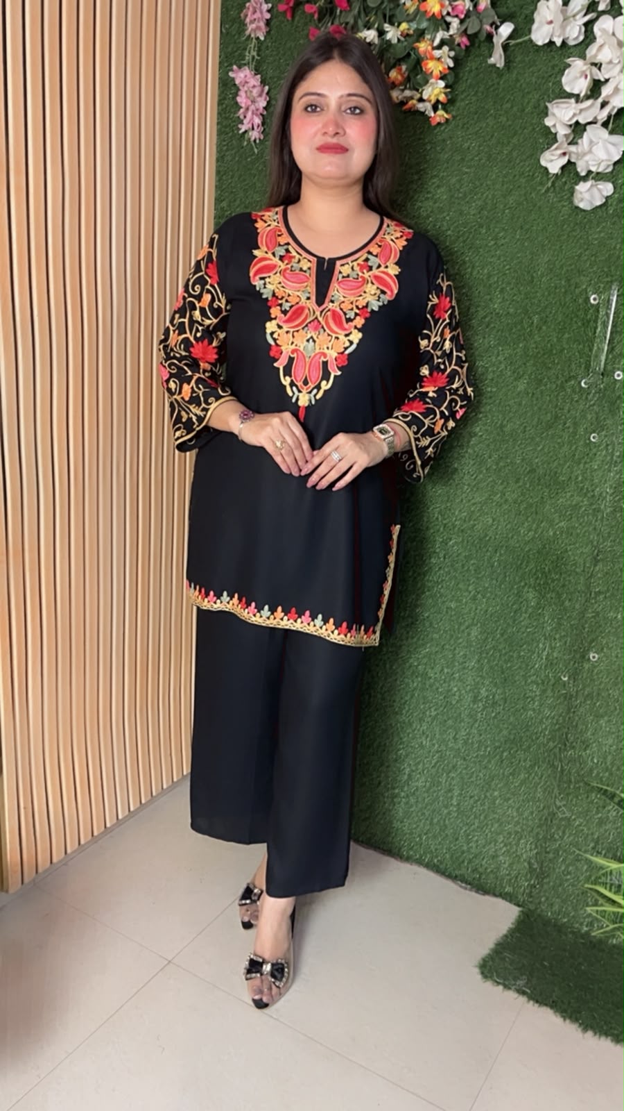 Premium Rayon Modal Kashmiri Embroidered Co-Ord Set