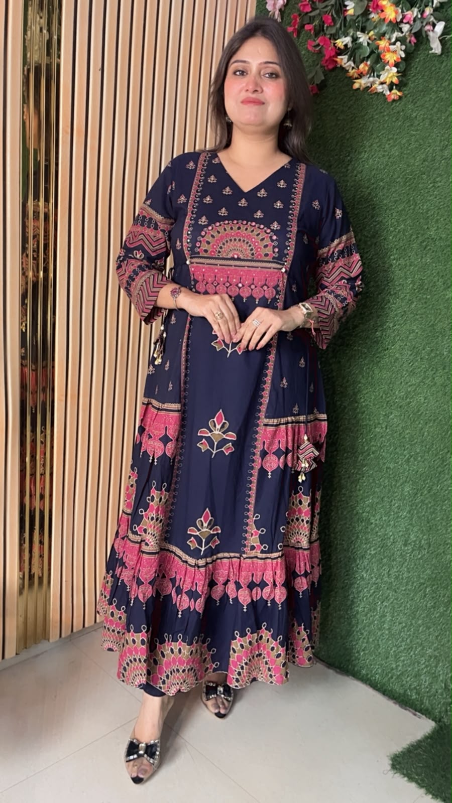 Elegant Pure Cotton Anarkali Suit