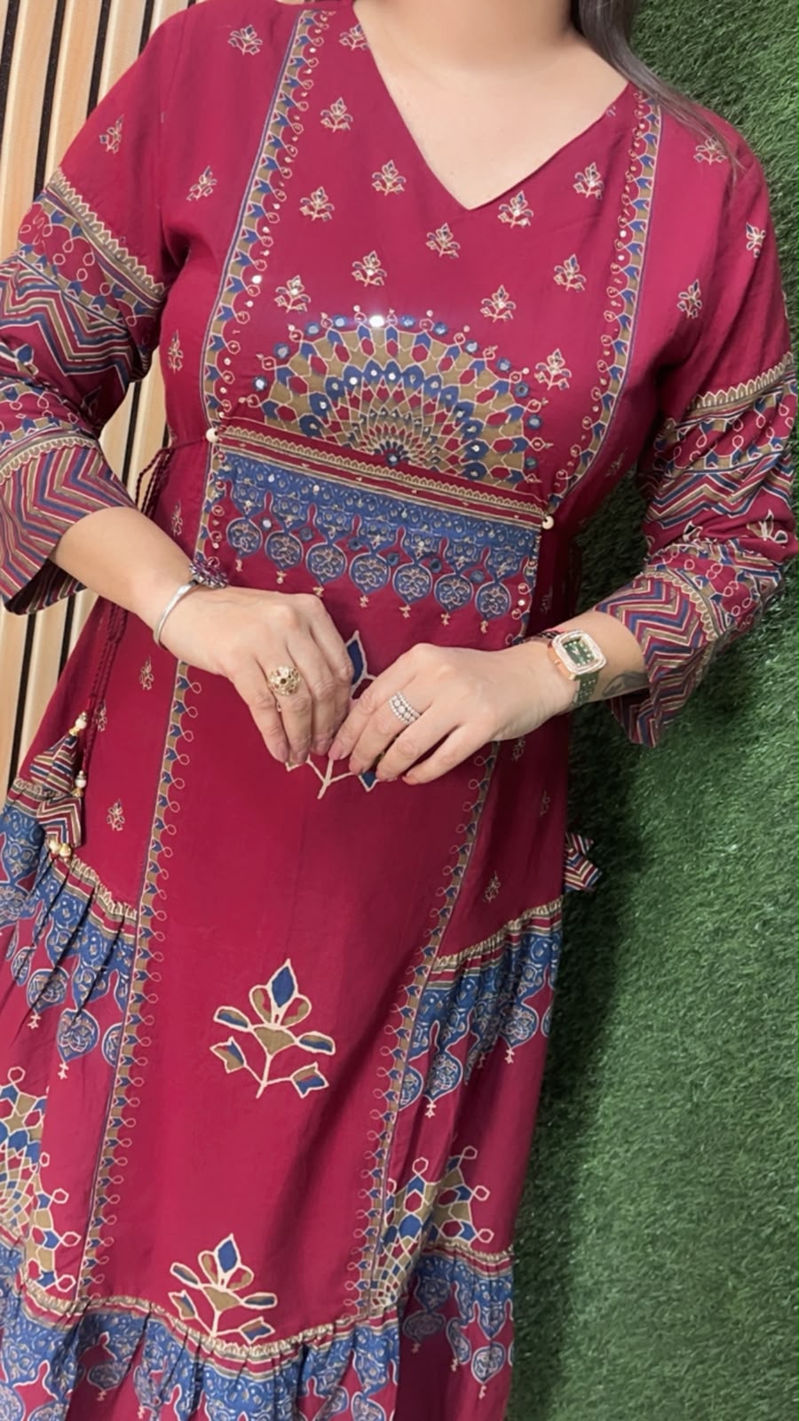 Elegant Pure Cotton Anarkali Suit