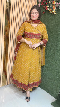 Anarkali suit anghrakha style comes in pure cotton fabric