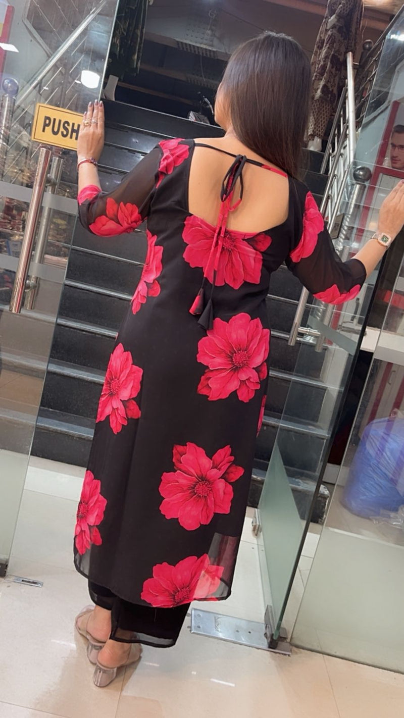 Pure Chiffon Kurta Set