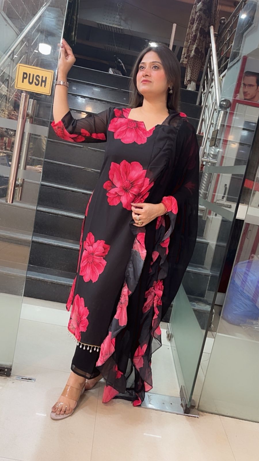 Pure Chiffon Kurta Set