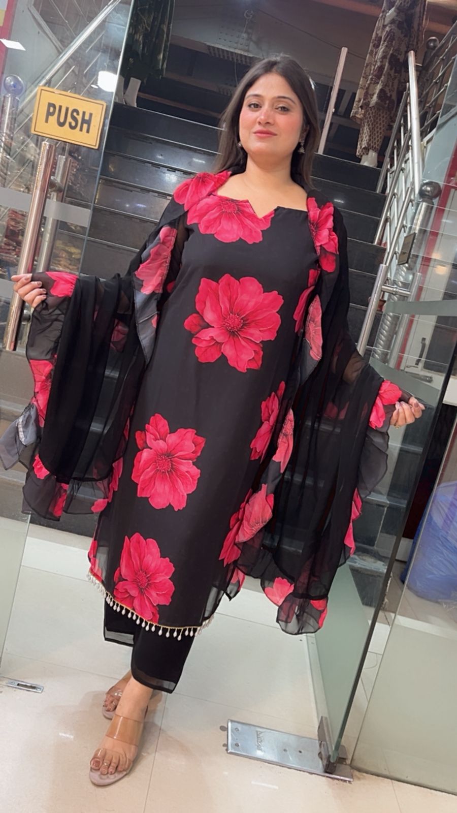Pure Chiffon Kurta Set