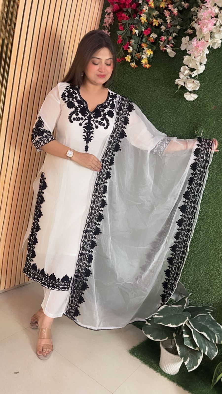 Mal Chanderi Kurta Set with Cotton Lining
