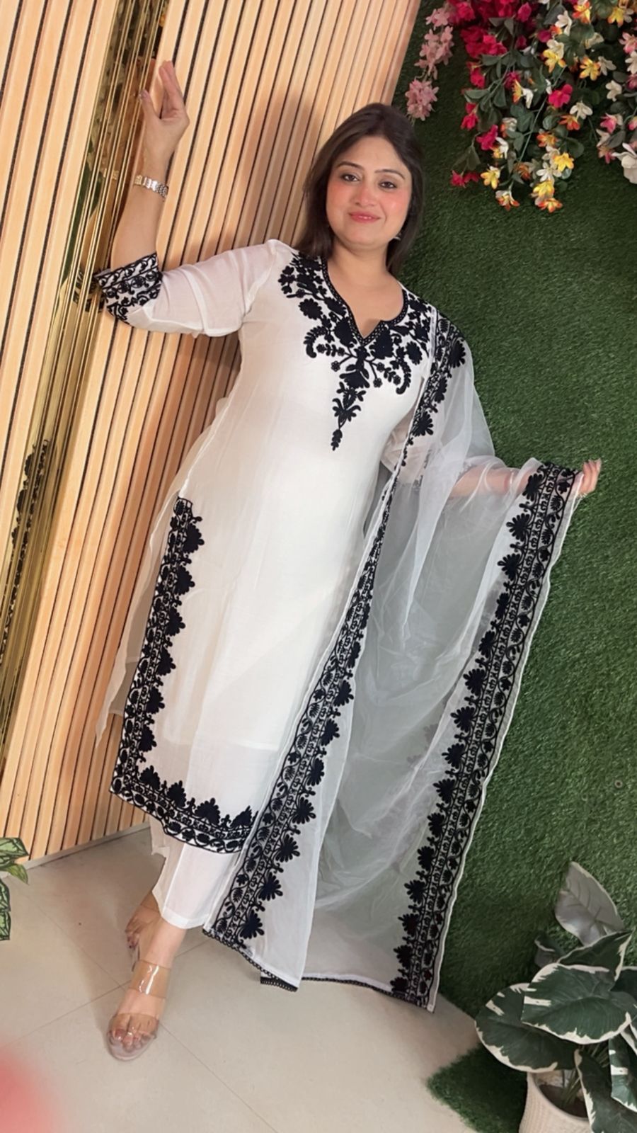 Mal Chanderi Kurta Set with Cotton Lining