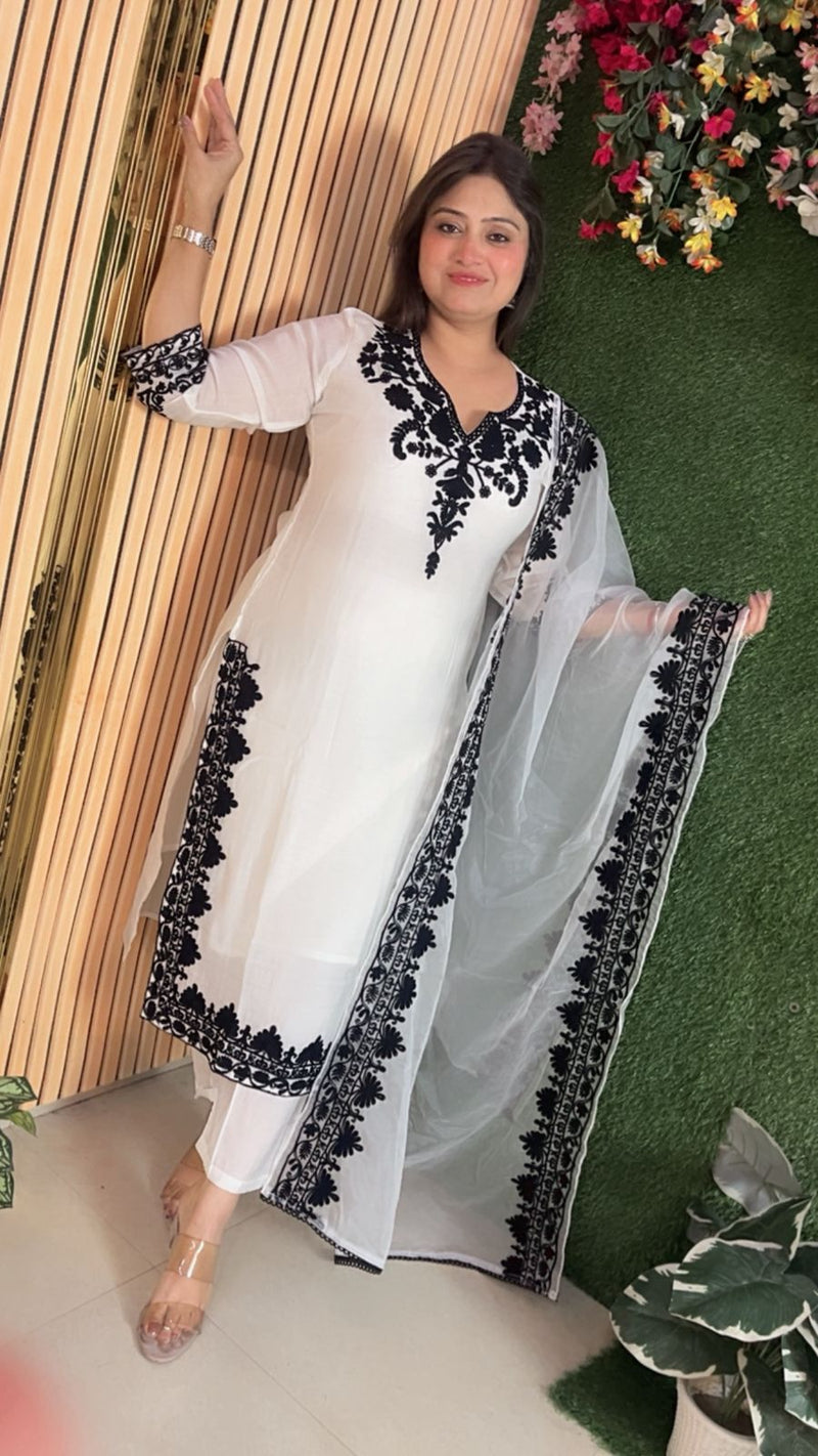 Mal Chanderi Kurta Set with Cotton Lining