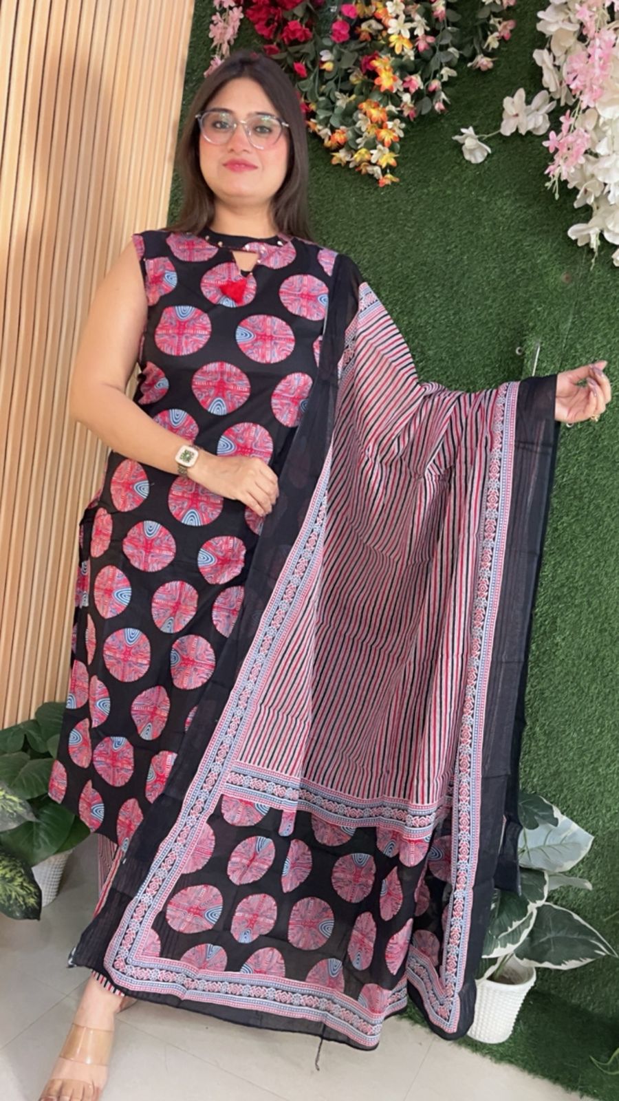 Pure Cotton 3-Piece Kurta Set