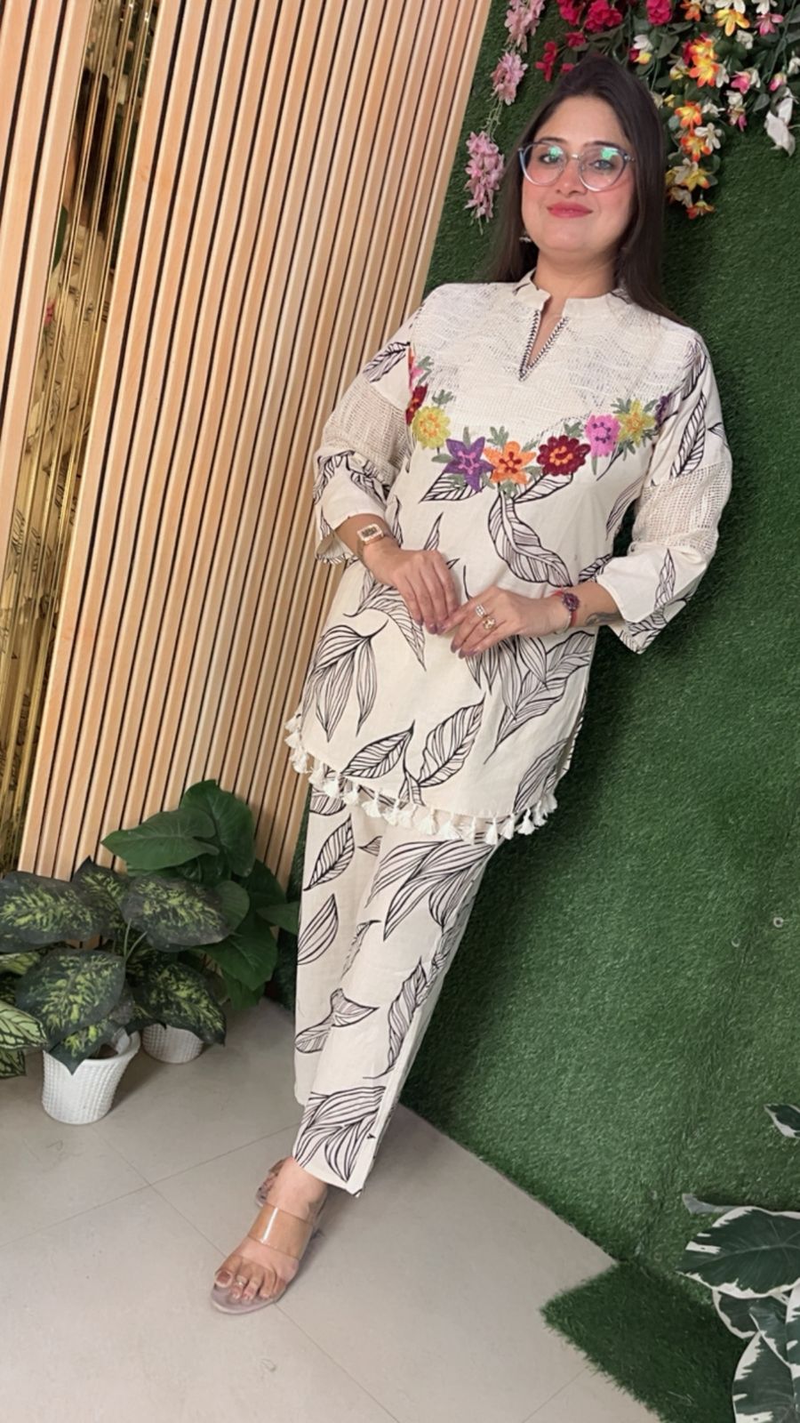 Pure Cotton Embroidered Co-Ord Set for Women
