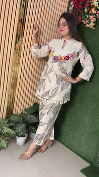 Pure Cotton Embroidered Co-Ord Set for Women
