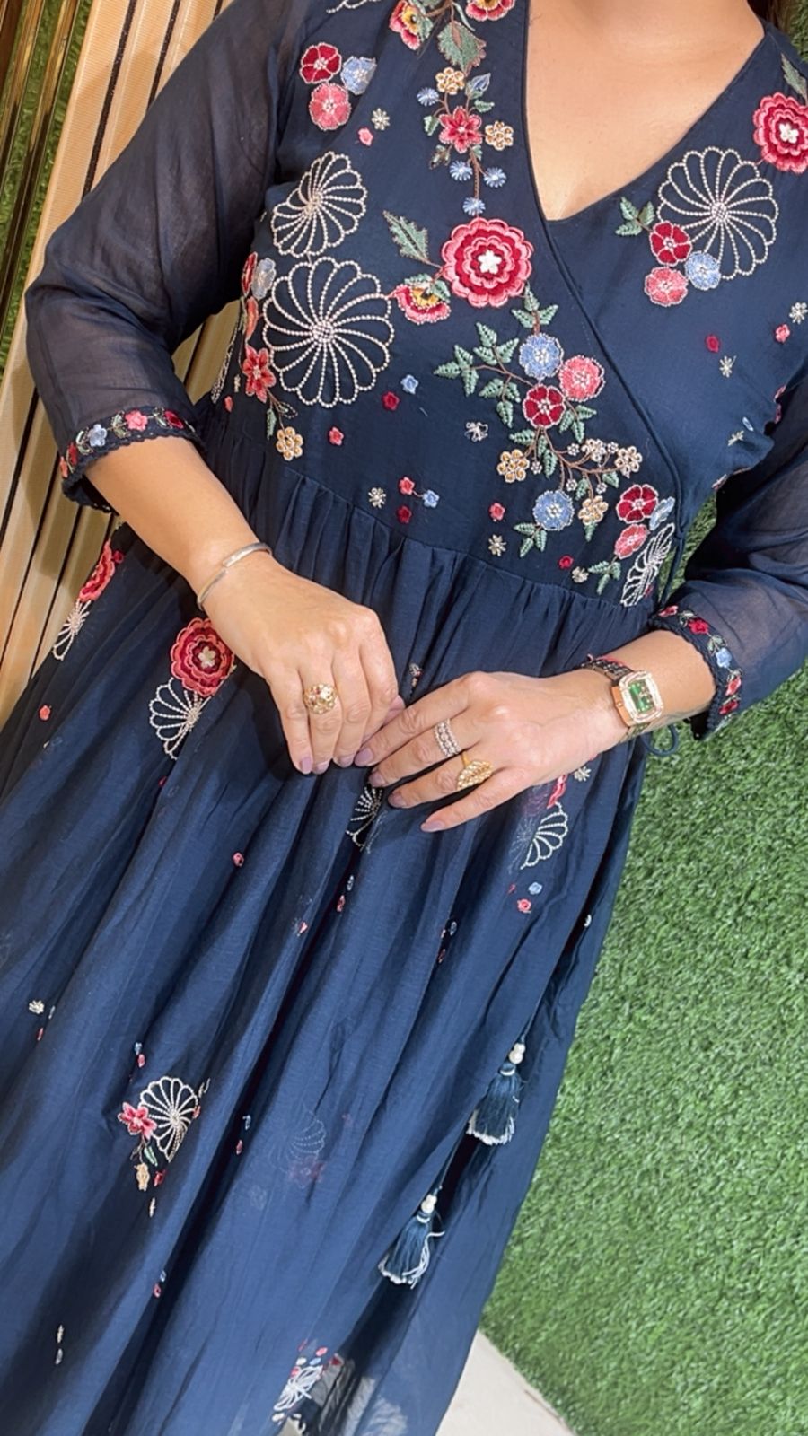 Stylish Mal Cotton Anarkali Suit with Lining