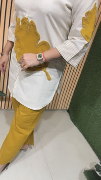 Trendy Pure Cotton Co-Ord Set – Short Kurta with Bottom