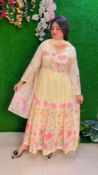 Elegant Handwork Anarkali Suit with Cotton Lining