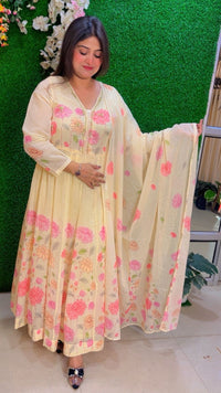 Elegant Handwork Anarkali Suit with Cotton Lining
