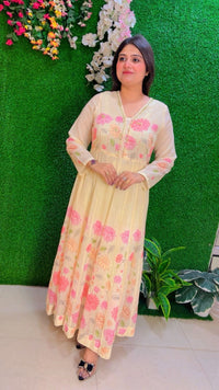 Elegant Handwork Anarkali Suit with Cotton Lining