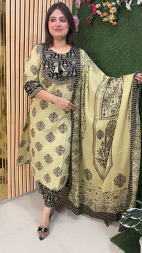 Elegant Pure Cotton 3-Piece Kurta Set