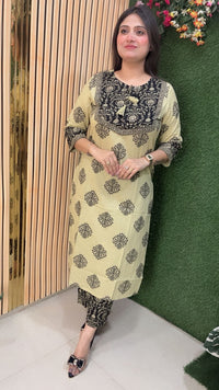 Elegant Pure Cotton 3-Piece Kurta Set