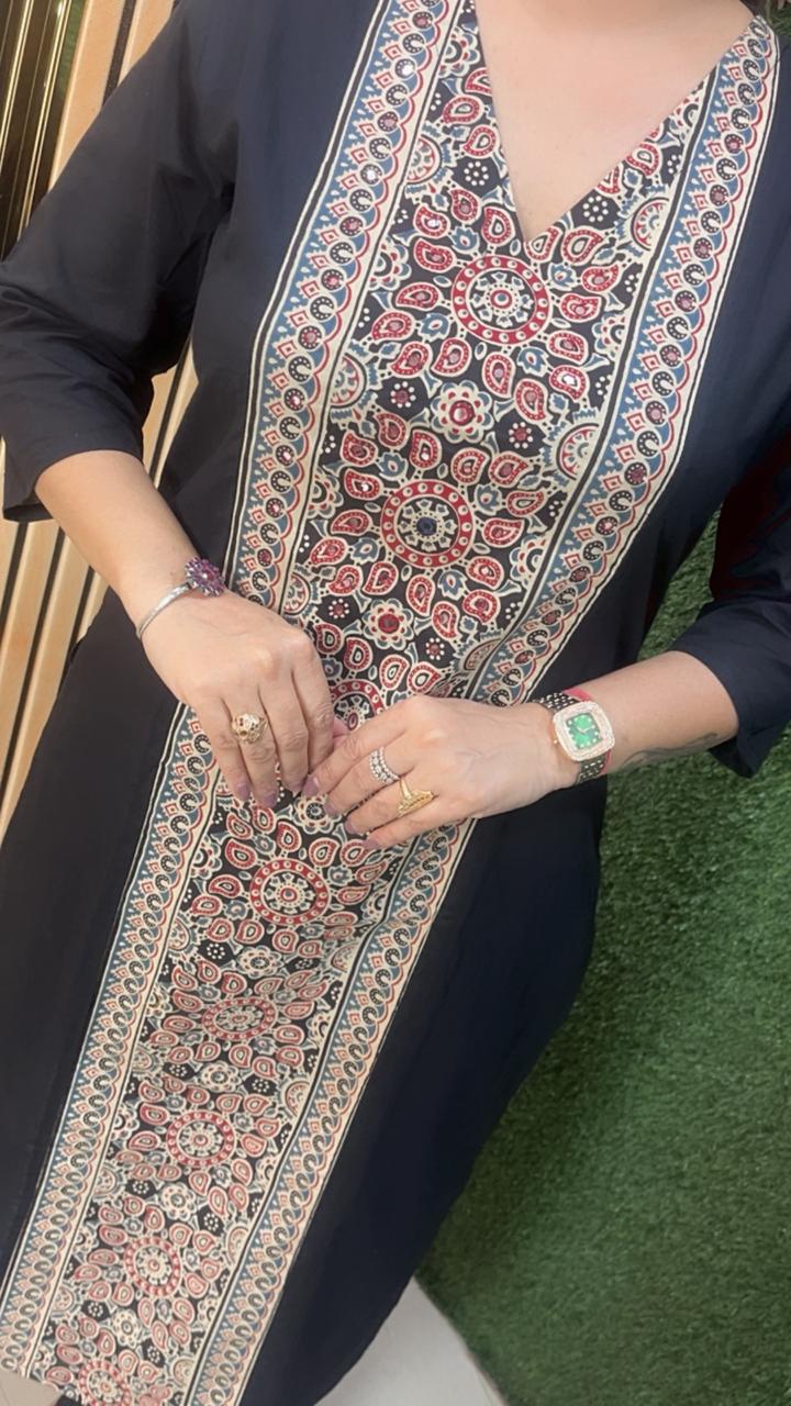 Elegant Pure Cotton 3-Piece Kurta Set