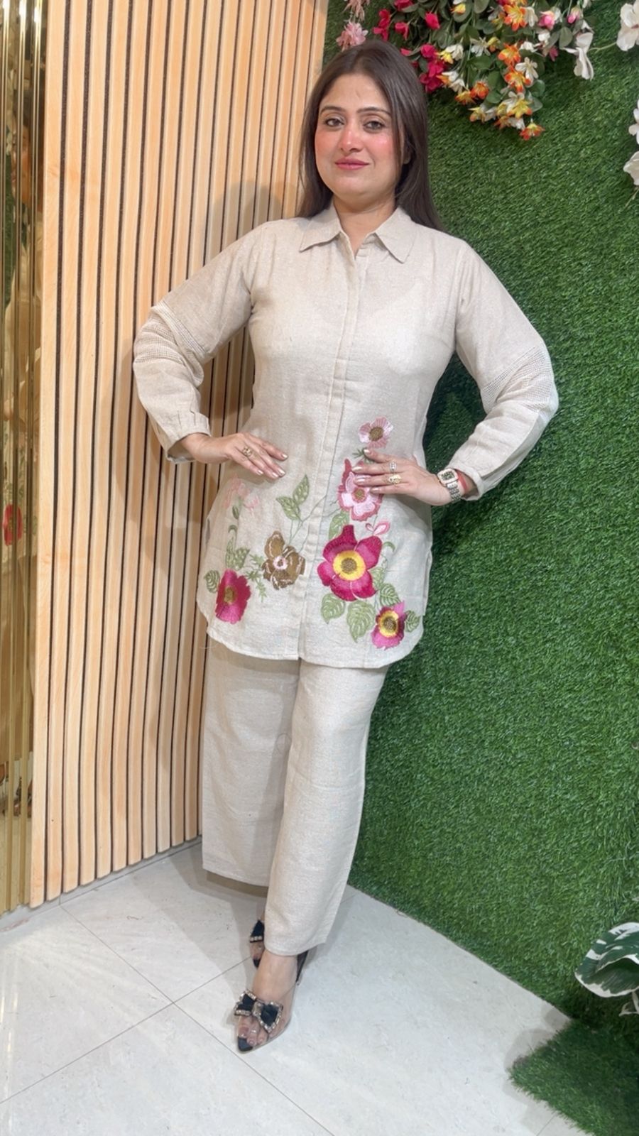 Elegant Cotton Jute Co-Ord Set
