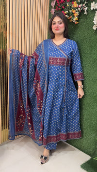 Elegant Pure Cotton Anarkali Suit