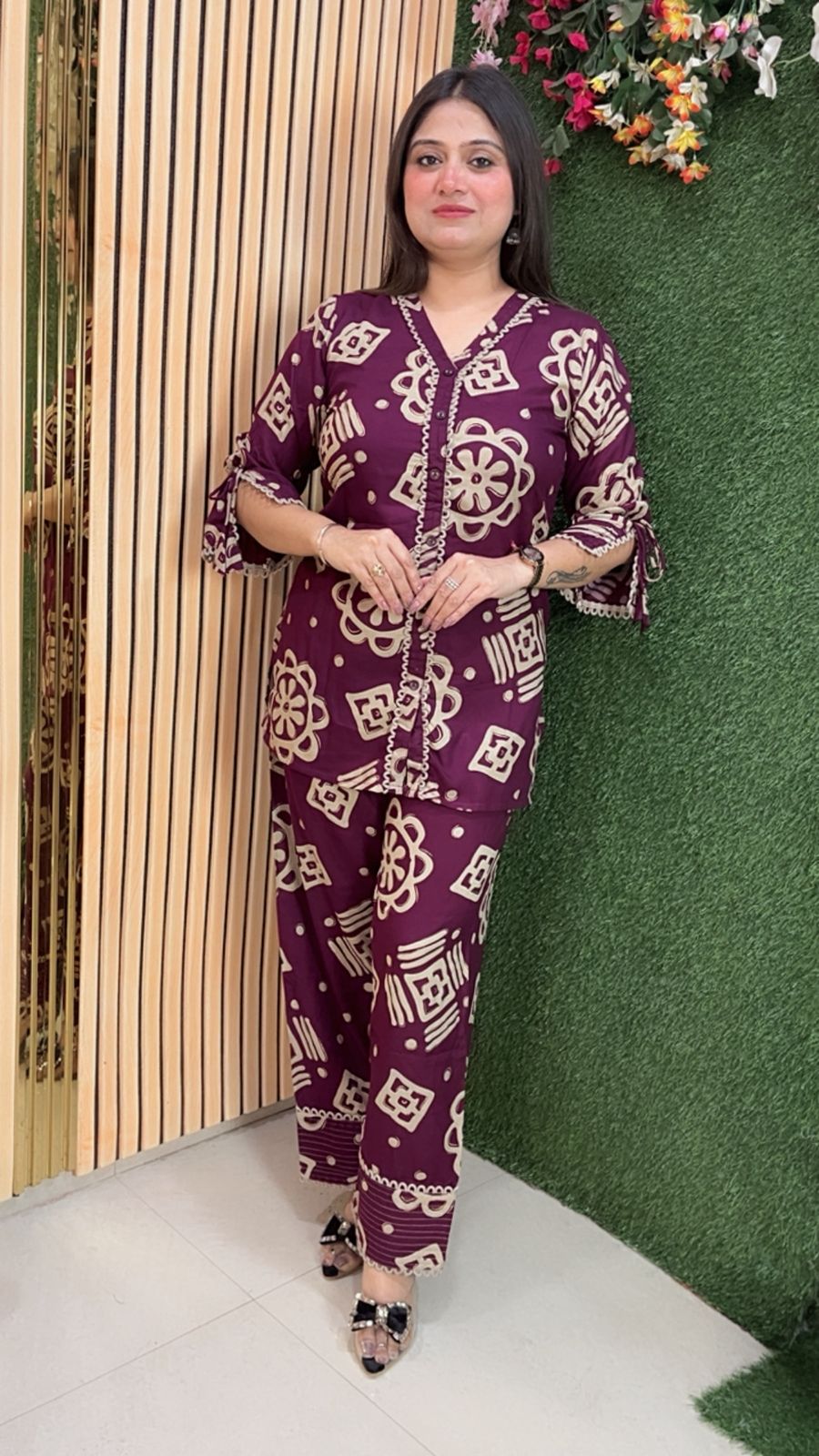 Elegant Rayon Modal Farshi Salwar Co-Ord Set