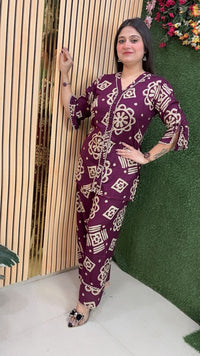 Elegant Rayon Modal Farshi Salwar Co-Ord Set