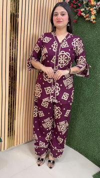 Elegant Rayon Modal Farshi Salwar Co-Ord Set