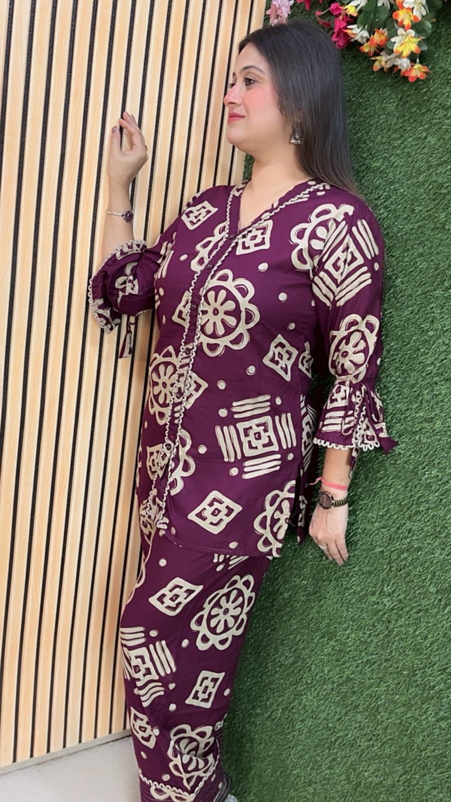 Elegant Rayon Modal Farshi Salwar Co-Ord Set