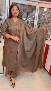 Premium Pure Cotton Embroidered 3-Piece Kurta Set