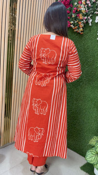 Premium A-Line Pure Cotton 3-Piece Kurta Set