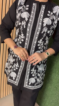 Premium Pure Cotton Embroidered Co-Ord Set