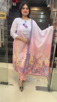 Premium Pure Cotton 3-Piece Kurta Set with Cotton Lining
