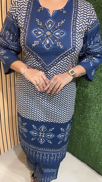Elegant Pure Cotton 3-Piece Kurta Set