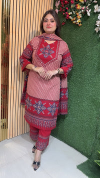 Elegant Pure Cotton 3-Piece Kurta Set