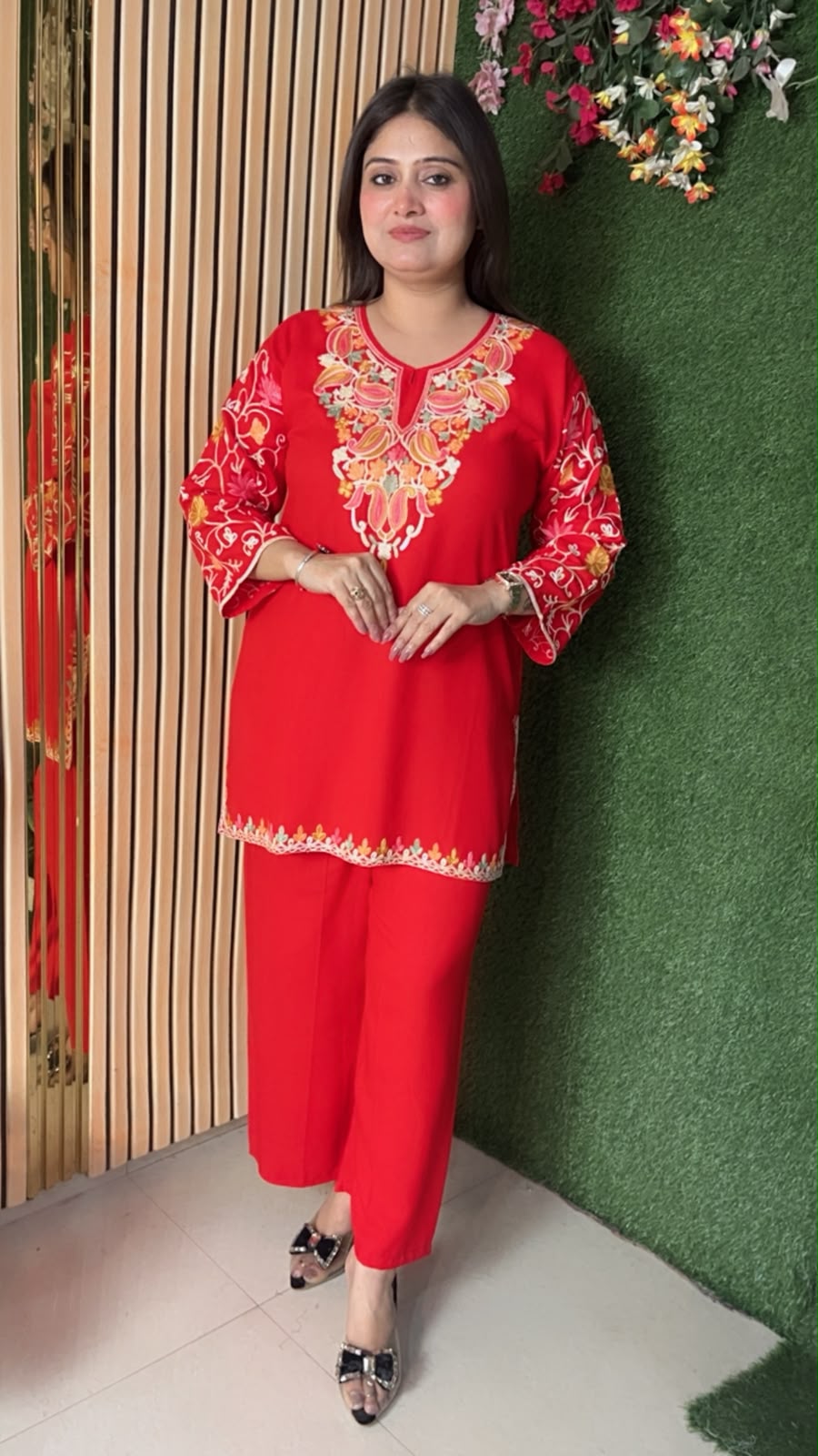 Premium Rayon Modal Kashmiri Embroidered Co-Ord Set