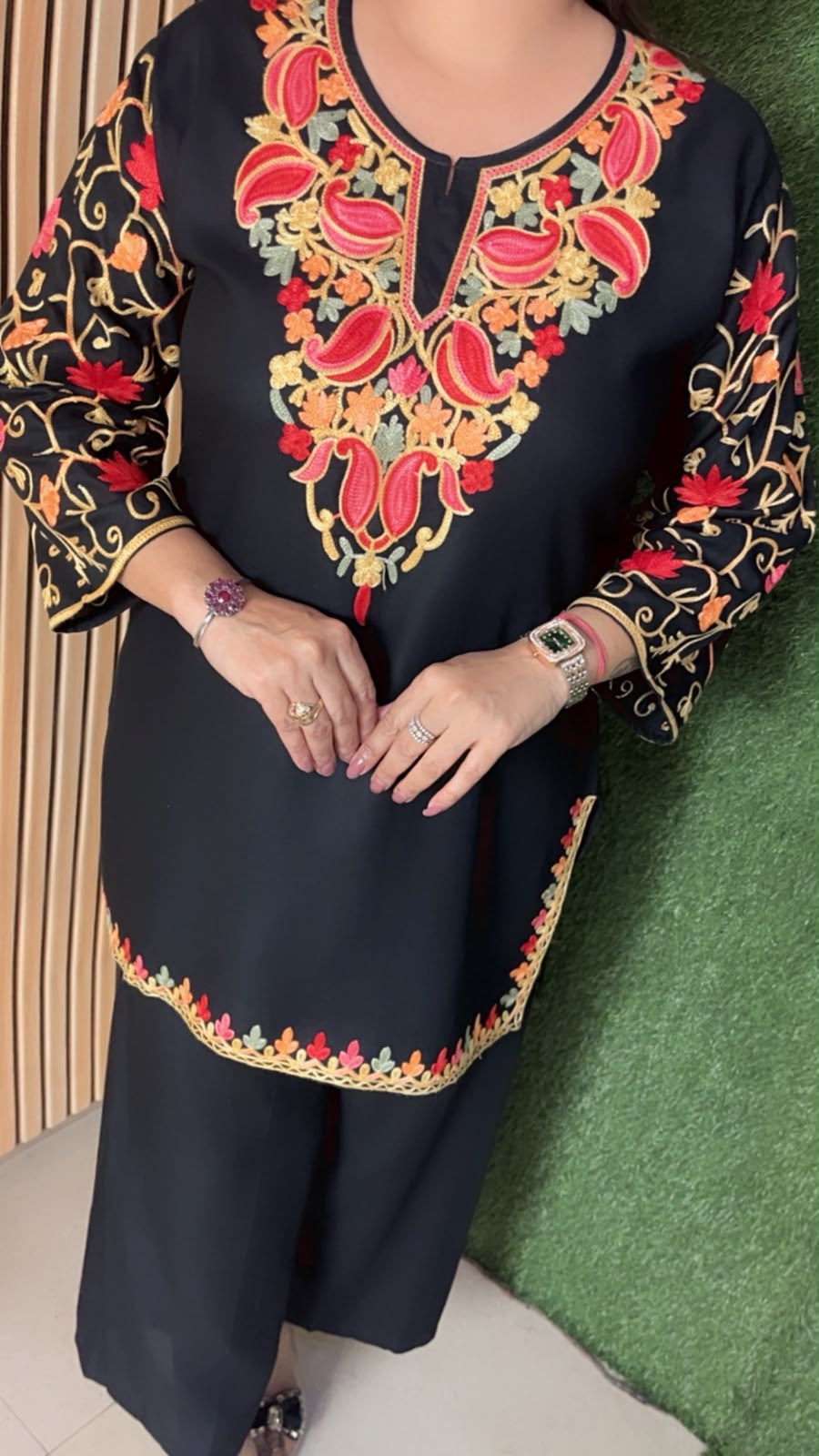 Premium Rayon Modal Kashmiri Embroidered Co-Ord Set