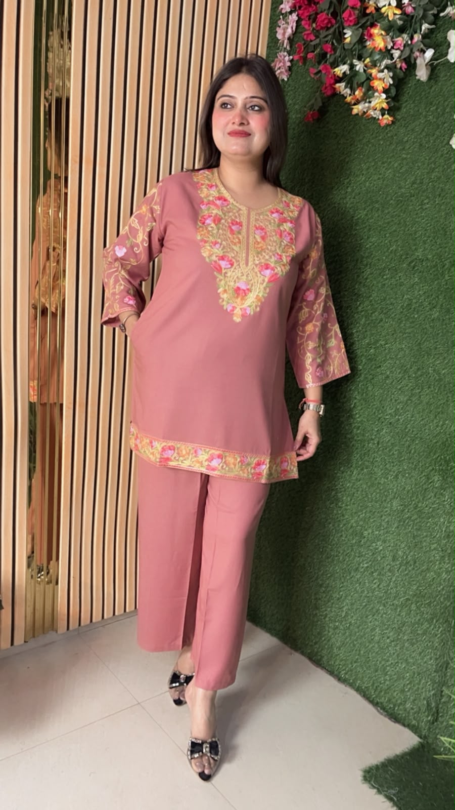 Premium Rayon Modal Kashmiri Embroidered Co-Ord Set