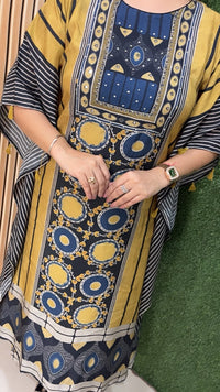 Elegant Butter Maslin Kaftan Kurta Set