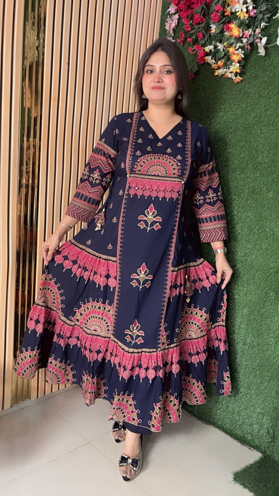 Elegant Pure Cotton Anarkali Suit