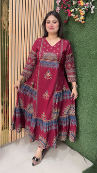 Elegant Pure Cotton Anarkali Suit