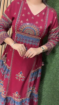 Elegant Pure Cotton Anarkali Suit