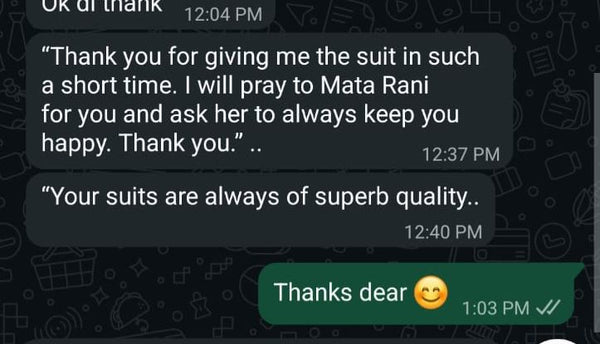Customer testimonial